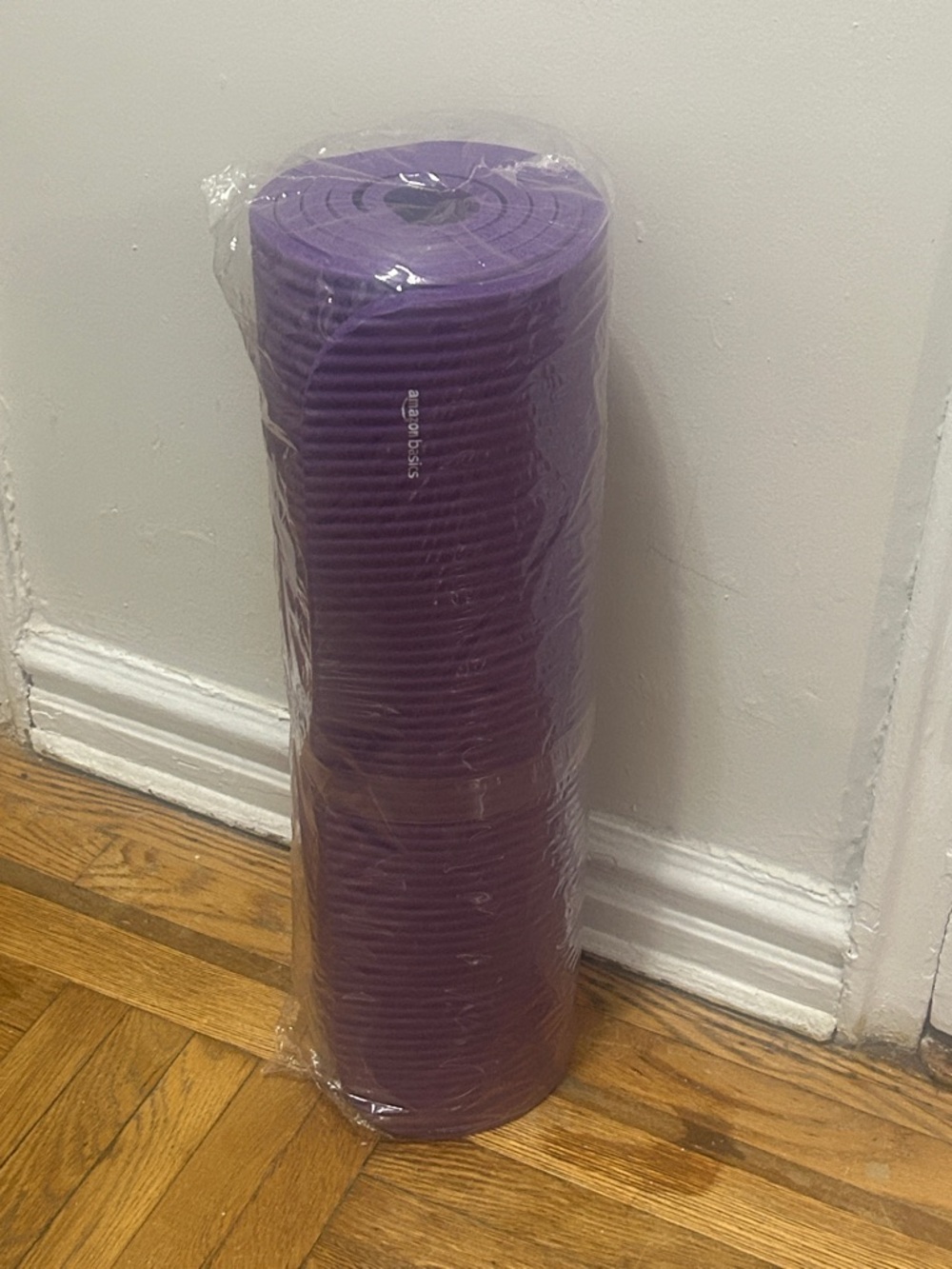Purple Foam Yoga Mat Roll - Amazon basics NWT